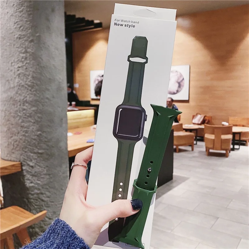 New King Kong Soft Silicone Strap for Apple Watch Series 7/ 6/SE/5/4/3/2/1 (41mm 45mm 38mm 40mm ) apple watch band