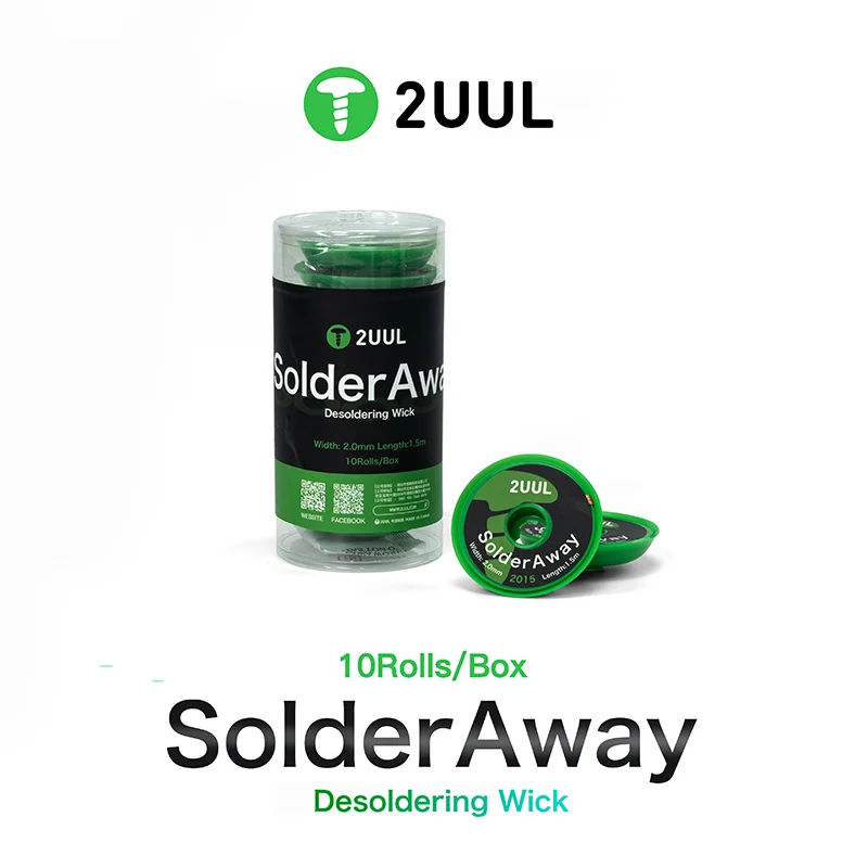 

2UUL DW11 Solder Away 10Rolls/Box Desoldering Wick for Mobile Phone Maintenance Motherboard BGA Repair Solder Removal Wire