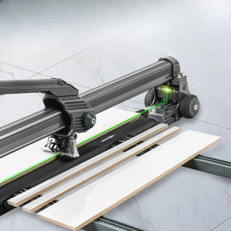 Máquina cortadora de azulejos Manual, cuchillo de empuje de alta precisión, baldosas de losa de roca, pista de losa grande, cuchillo de empuje y tracción