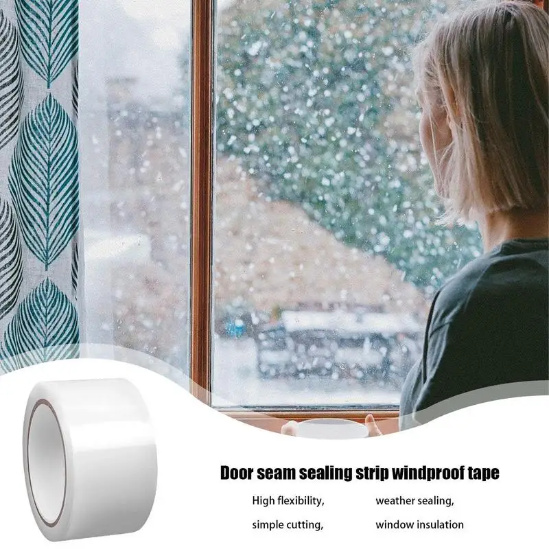 Raam Weer Afdichting Tape Winddicht Doorzichtig Winter Strippen Deur Afdichting Tape Kleefband Voor Hout Glas Metalen Deuren