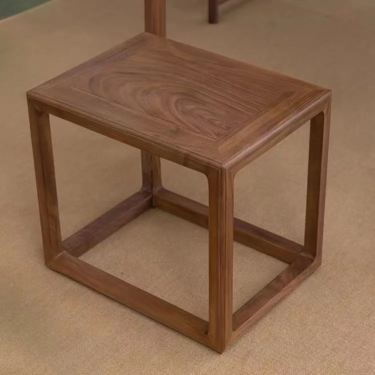 New Chinese Style Old Elm Small Square Stool Dining Table Stool Living Room Stools Door Shoe Change Chair Bedroom Dressing