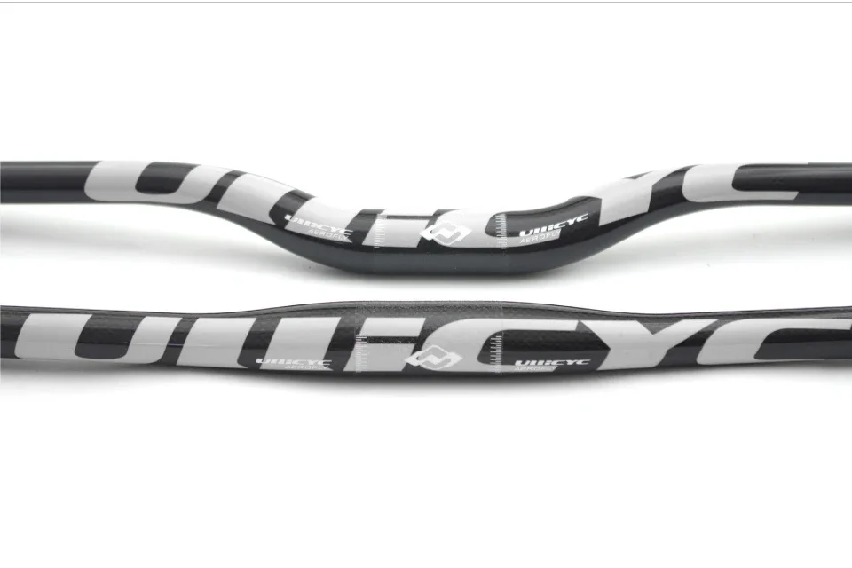 Ullicyc Vollcarbon MTB-Lenker 3K Glanzsilber 580-740mm Flach/Rise Fahrradlenker, Leichtgewicht-Upgrade für MTB & Elektroroller – Detail 7