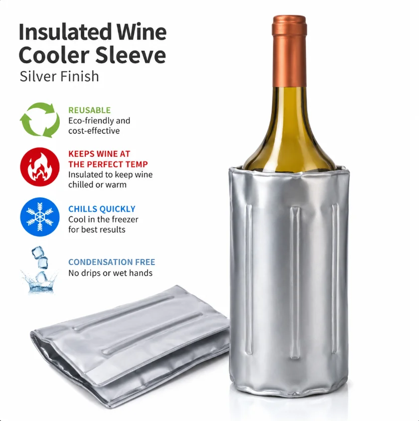 Resfriador Rápido de Garrafas - Wine Chiller Sleeve avaliação e preço