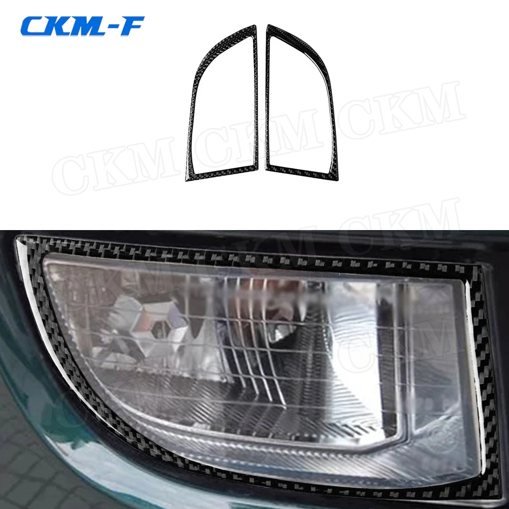 

Carbon Fiber Car Front Lamp HeadLight Trim Frame Decorative Cover Stickers For Toyota Land Cruiser Prado 2003-2009