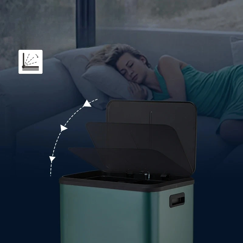 Foot pedal metal household waste recycling bin kitchen trash can