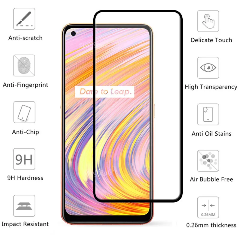 4-in-1 For OPPO Realme V15 Glass For Realme V15 Tempered Glass HD Screen Protector For OPPO Realme 6 7 Pro C11 X3 V15 Lens Glass