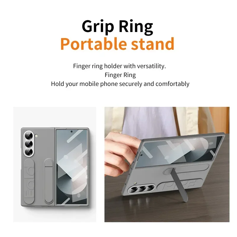 Luxury Original Wristband Kickstand Phone Case For Samsung Galaxy Z Fold 7 6 4 5 3 Full-Pack Screen Film Anti-Drop Protect Cover view 6