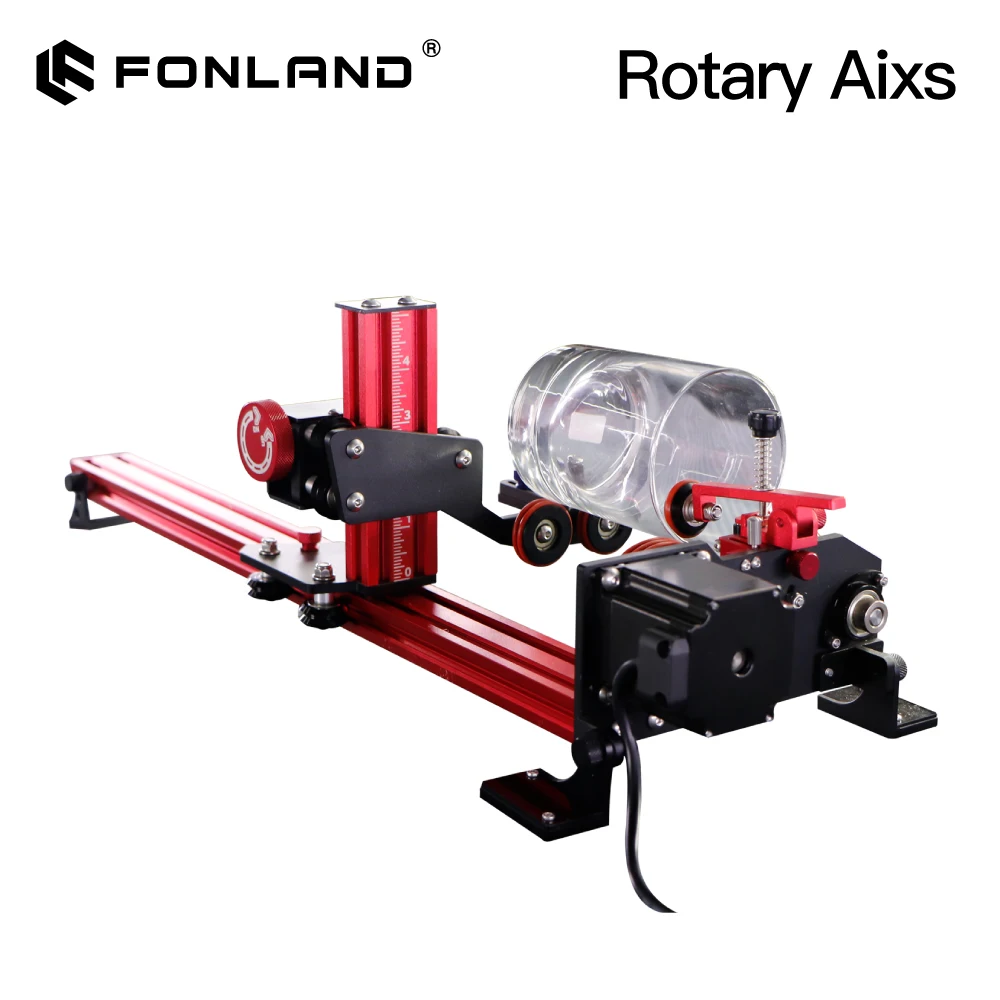 Fonland Rotary Rotation Aixs Engraving with Rollers 2/3 Phase Stepper Motors for Laser Marking Engraving Cutting Machine
