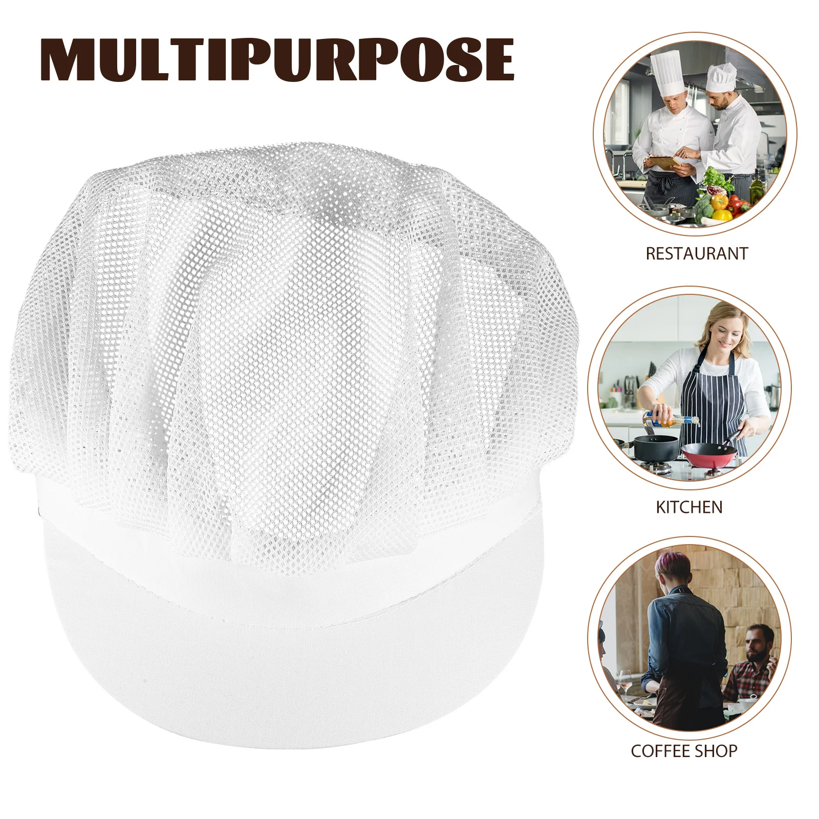 Chef Mesh Hat Fashion Hats Serving Work Caps Bakery Breathable Working Headgear Waiter Beret For Women