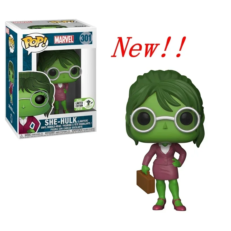 NEW FUNKO POP Figure She-Hulk #301 Vinyl Toy Figures Collectible Model Toys Dolls for Children Gifts