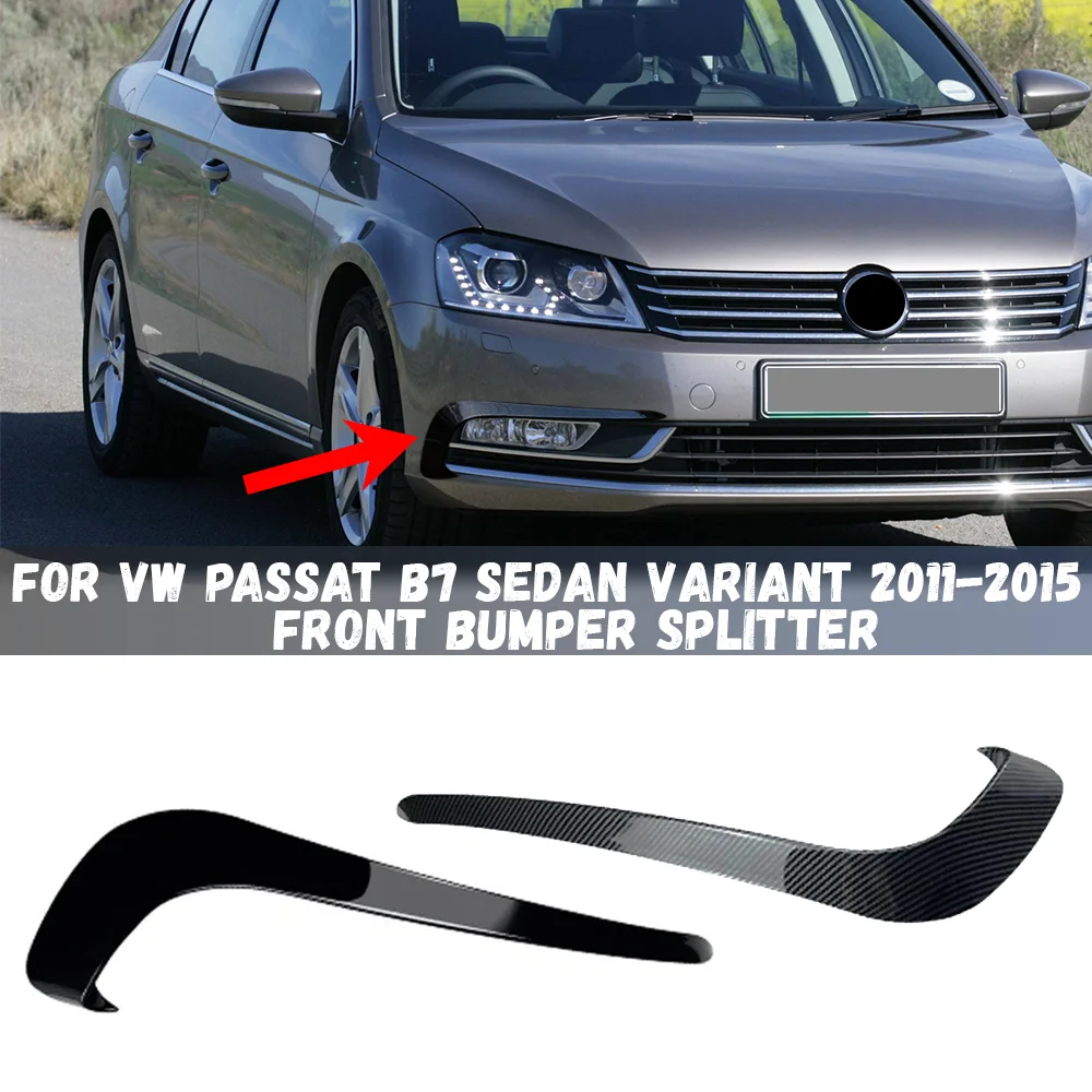 For Volkswagen VW Passat B7 Sedan Variant 2011 2012 2013 2014 2015 Front Bumper Splitter Air Vent Spoiler Fog Lamp Cover Trim