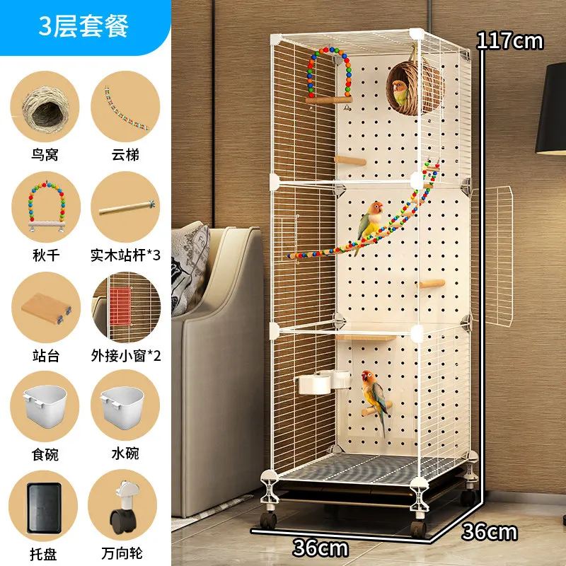 Metal Flight Bird Cages Outside Luxury Hammock Stainless Bird Cages Goods Goldfinch Inseparable Bird Supplies