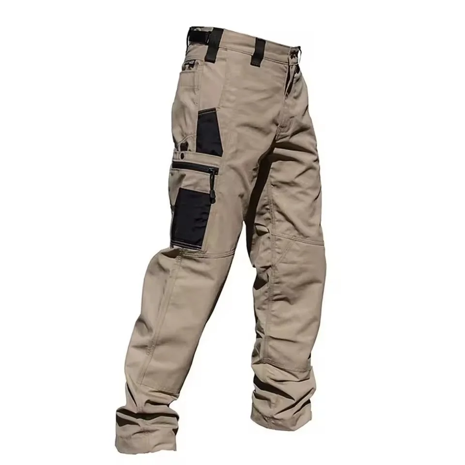 Wear Resistant Work Pant Man Multi-pocket Straight Cargo Trousers Outdoor Jogging Tactical Pants Spring Autumn Casual Trousers