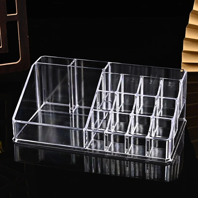 Trucco permanente 16 fori acrilico Tattoo Ink Cup Clear Crystal Box trucco Pigment Cups Caps Storage Container Rack Holder Stand