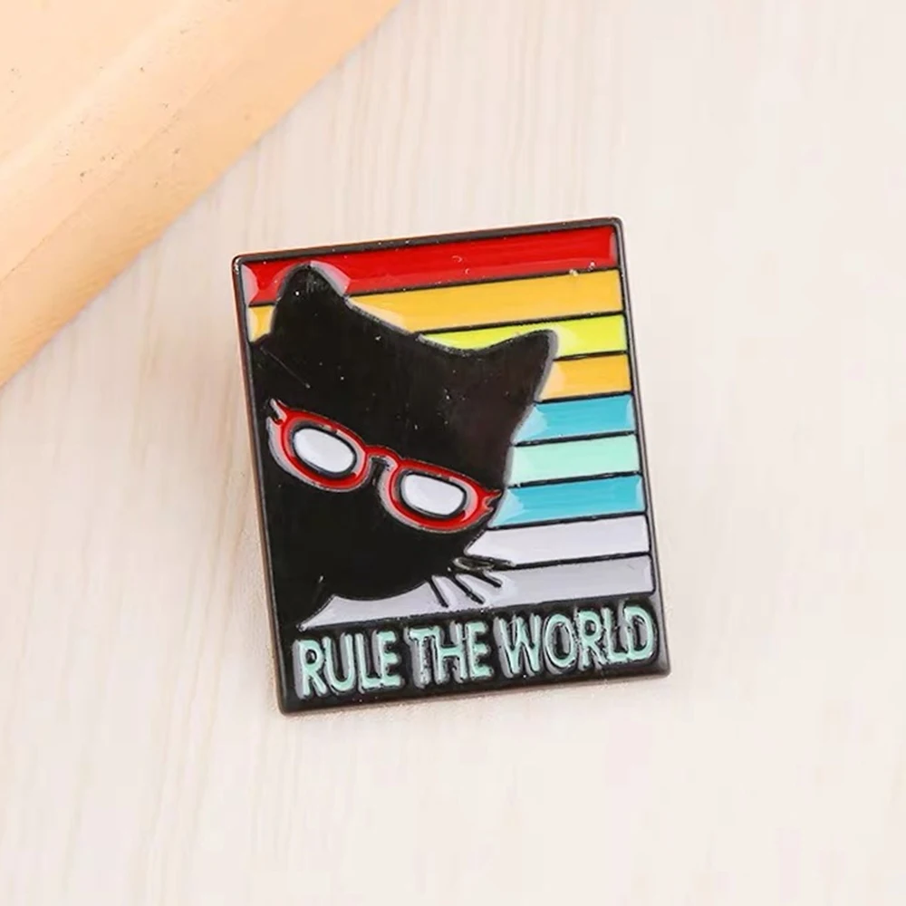 متعدد الألوان لطيف القهوة القط ليتل الوحش شارات النساء الرجال بروش فاخر لطيف المينا دبابيس الملابس والمجوهرات والاكسسوارات هدية #6