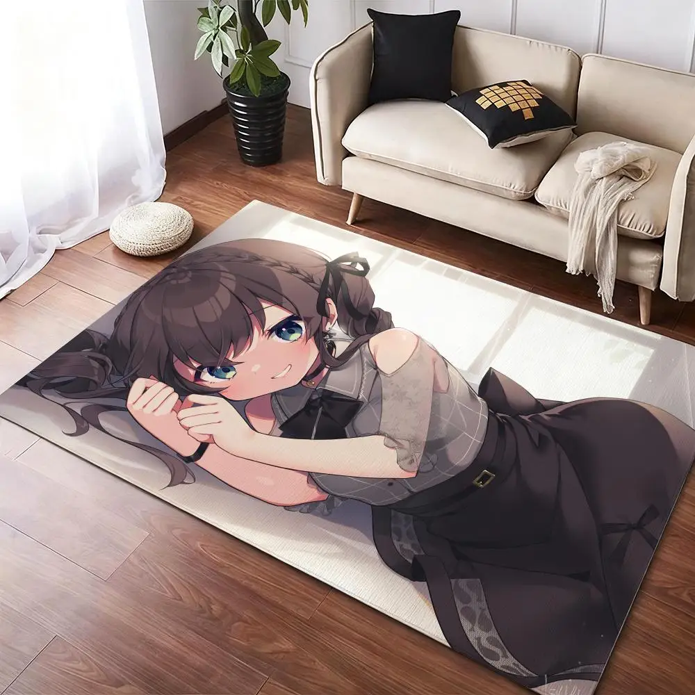 

N-Natsuiro MatsuriS cute Floor Mat Soft Thickened Non-Slip Door Mat for Living Room Home Decor Flannel Rugs