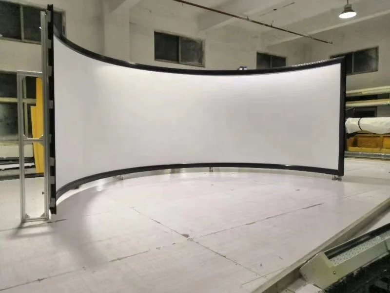 180 / 220 / 360 Degree Large Curved Projector Screen 180 degree curved projection screen  For Flight Simulator