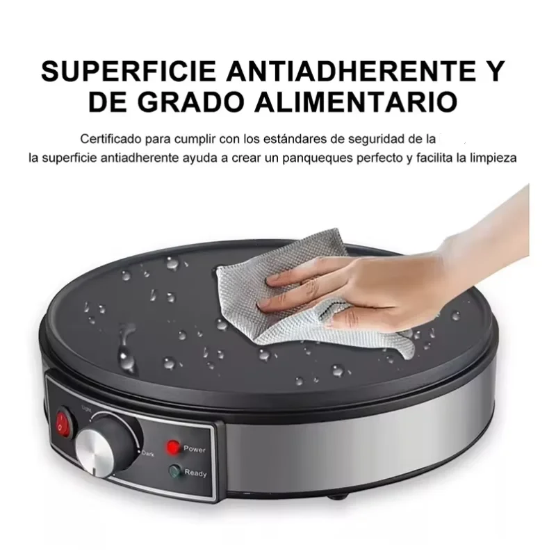 Electric Crepe Maker Nonstick Multi-Function Tortilla Machine  Batter Spreader for Roti Tortilla Blintzes Pancakes Bacon Eggs
