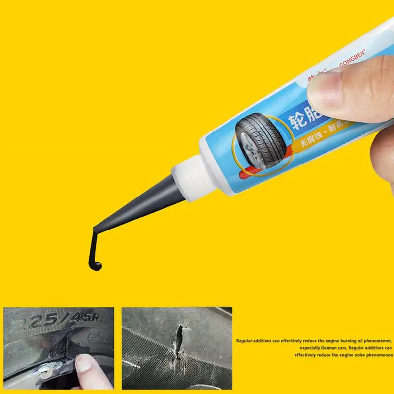 

Tire Repair Black Glue Liquid Strong Rubber Wear-resistant Non-corrosive Adhesive Instant Bond Waterproof Tire Repair Glue