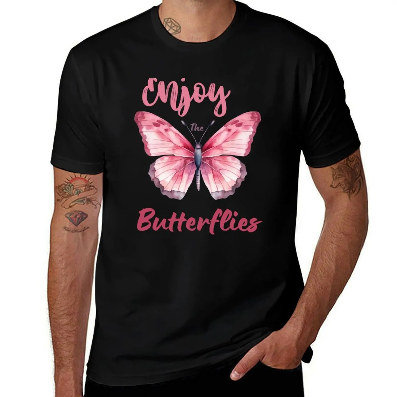 

Enjoy The Butterflies T-Shirt t shirt for man anime t shirts oversize T-Shirt