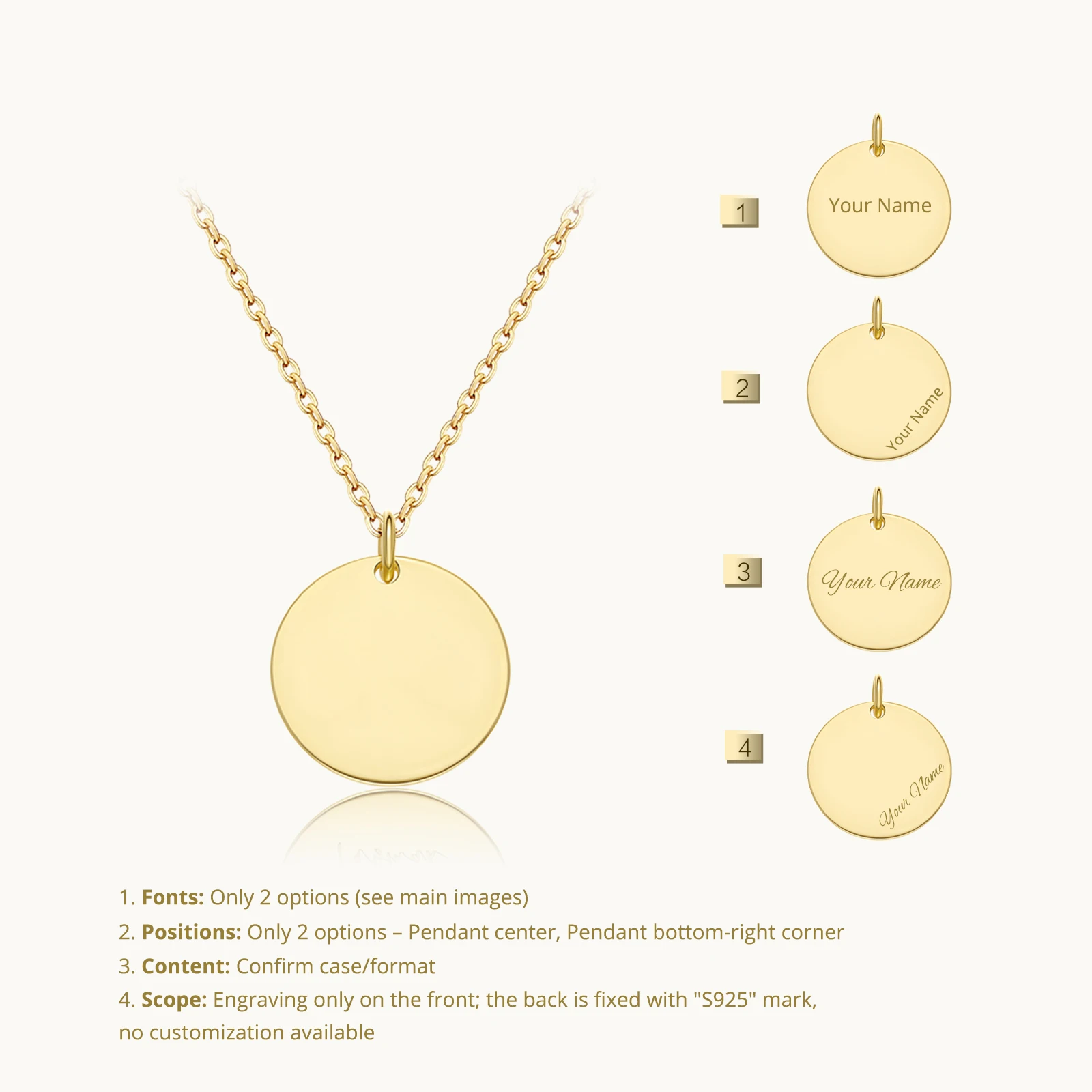 ANDYWEN 925 Sterling Silver Personalized Name Engraved Letter Necklace Pendant Birthday Valentines Gift Anniversary Jewelry