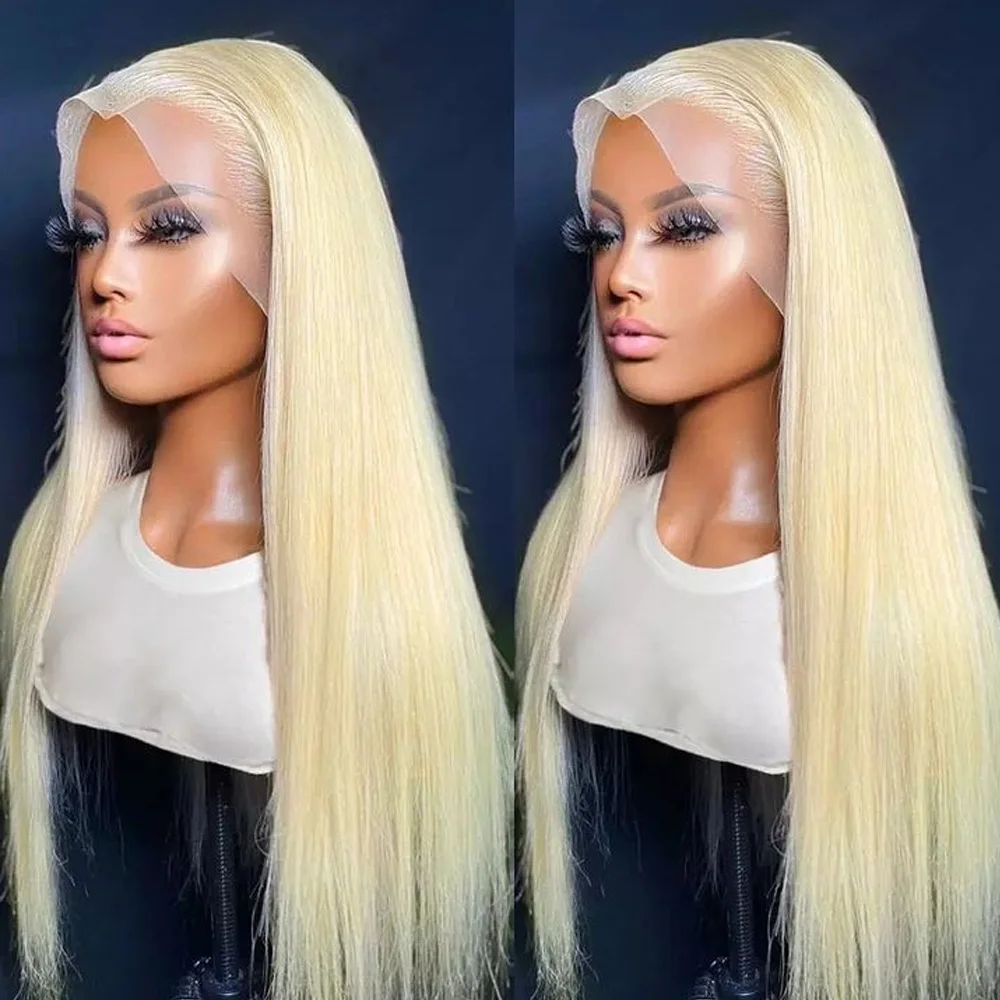 

Long Preplucked 26Inch 180Density 613Blonde Straight Lace Front Wigs For Women With Baby Hair Natural Hairline Good Texture