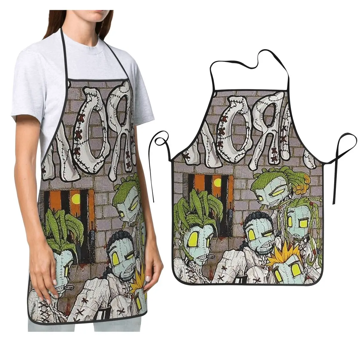 

Фартуки с логотипом Korn Rock Band, фартуки для шеф-повара, приготовления пищи, выпечки, водонепроницаемый нагрудник, кухонный сарафан для чистки для женщин и мужчин, садоводства