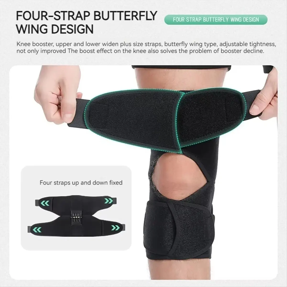 *A14E Knee Support Medical Power Lift Knee Weakly Brace Joint Support Spring Stabilizer Gym Sports Heath Care Leg Stretcher