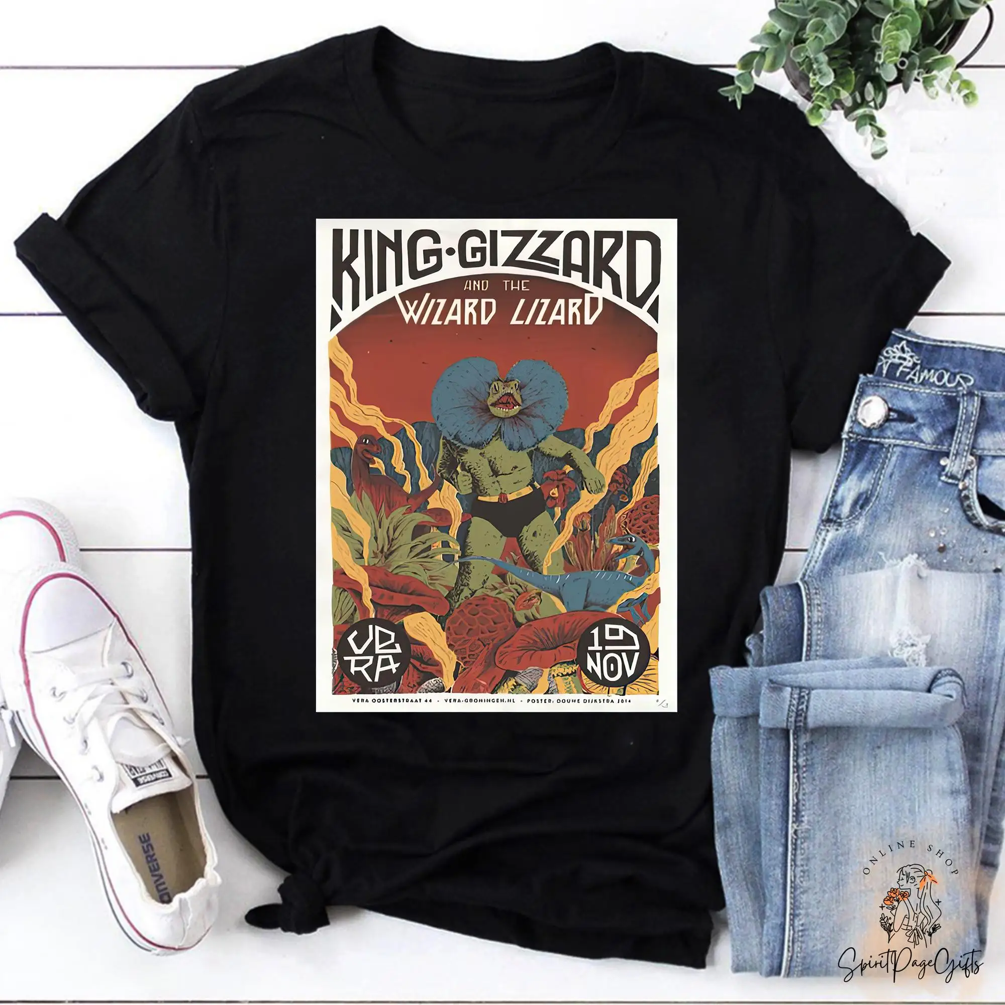 

Плакат с туром, винтажная футболка King Gizzard And The Lizard Wizard Band KGLW