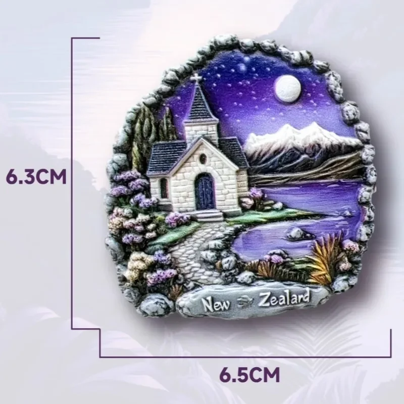 New Zealand Fridge Magnets Aurora Church Polar Night Fridge Stickers Home Decor Wedding Gifts