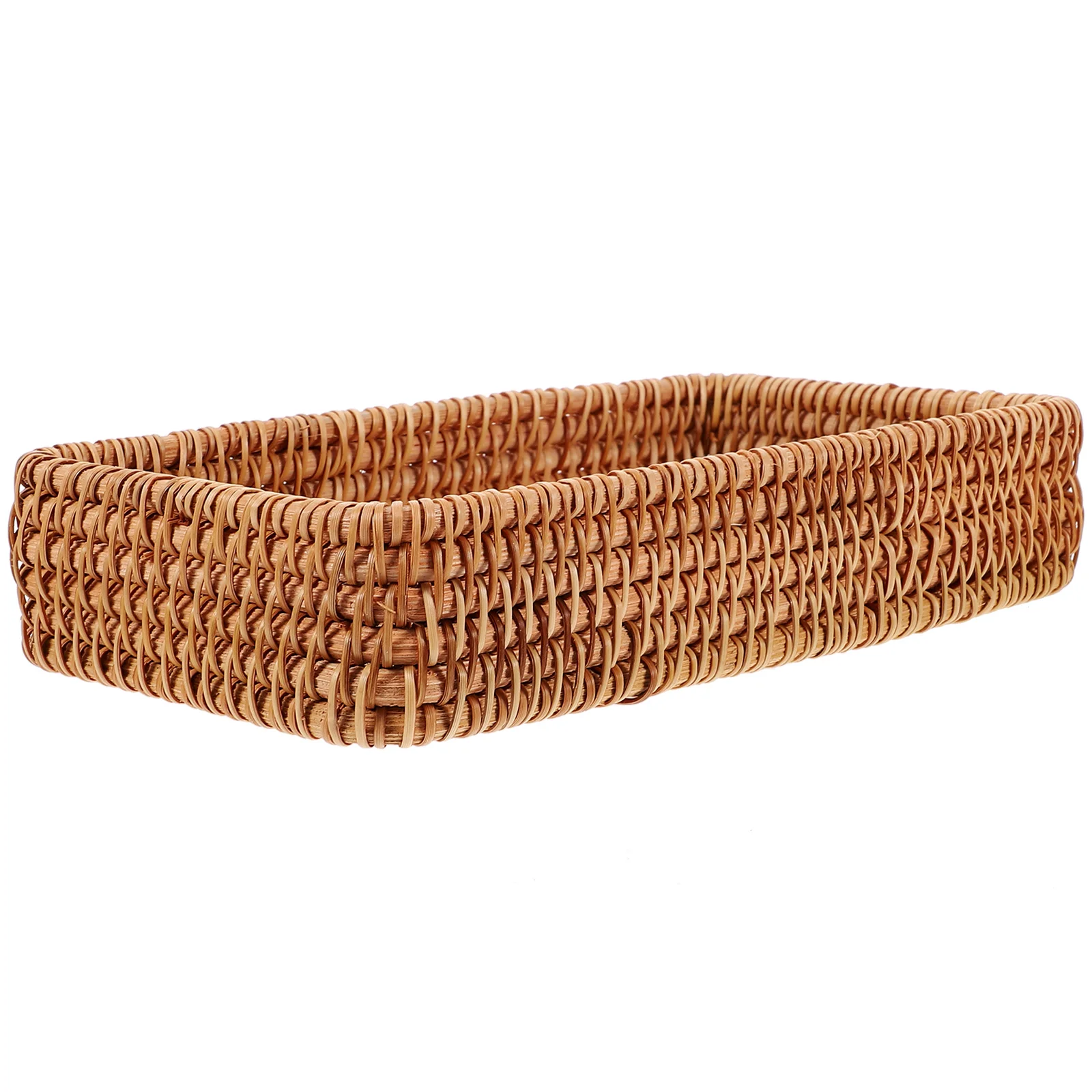 

Rattan Basket Woven Snack Storage Bread Picnic Weave Small Lightweight Rustic Container Garden Fruits Berry Organizer Woven