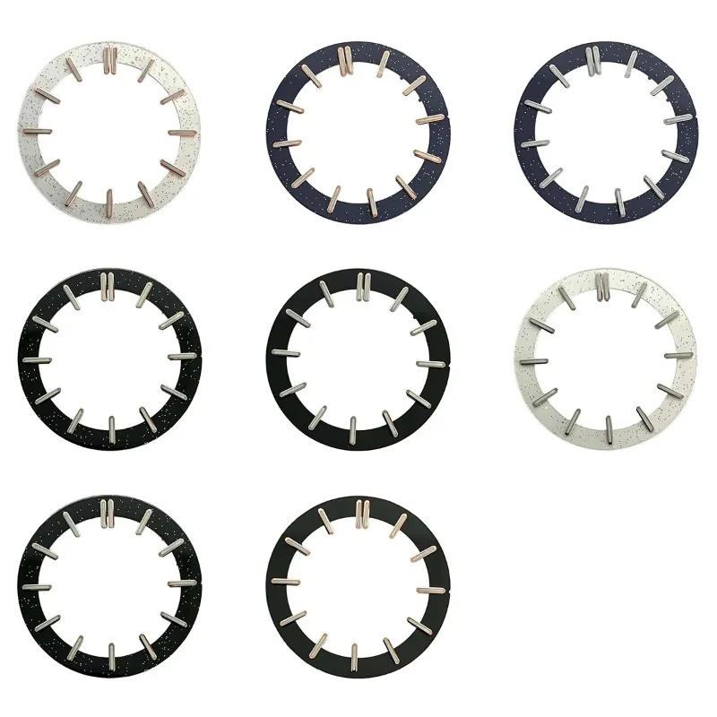 Zwart Wit 29mm Wijzerplaat voor NH70 NH72 NH71 NH35 Beweging Skeleton Hollow Dial Ring Lichtgevende Horloge Accessoires deel