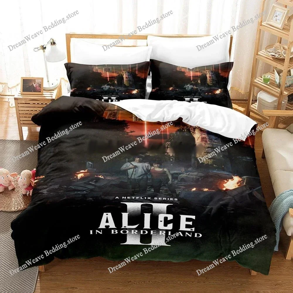 

Alice in Borderland Season 2 Bedding Set Duvet Cover for Boys Bedroom Single Double Full Queen King Size KPOP 2025963