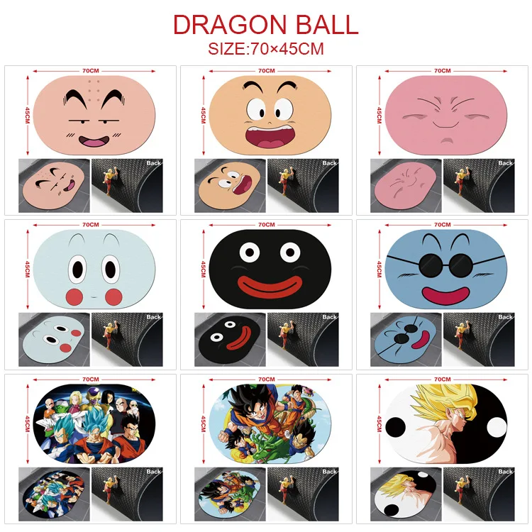 70x45cm Dragon Ball Multifunctional Digital Printing Silicone Mud Ground Mat Cartoon Non-slip Mat