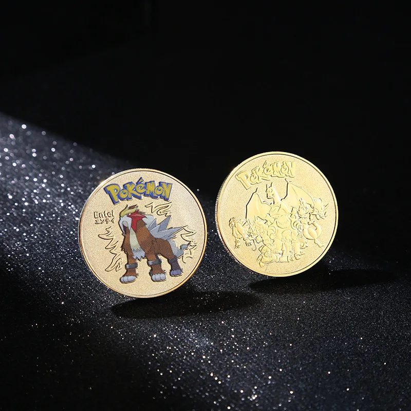 Pokemon Anime Vergoldete Gedenkmünze Pikachu Charizard Mewtwo Goldmünze Spielesammlung Pokemon Geburtstagsgeschenke