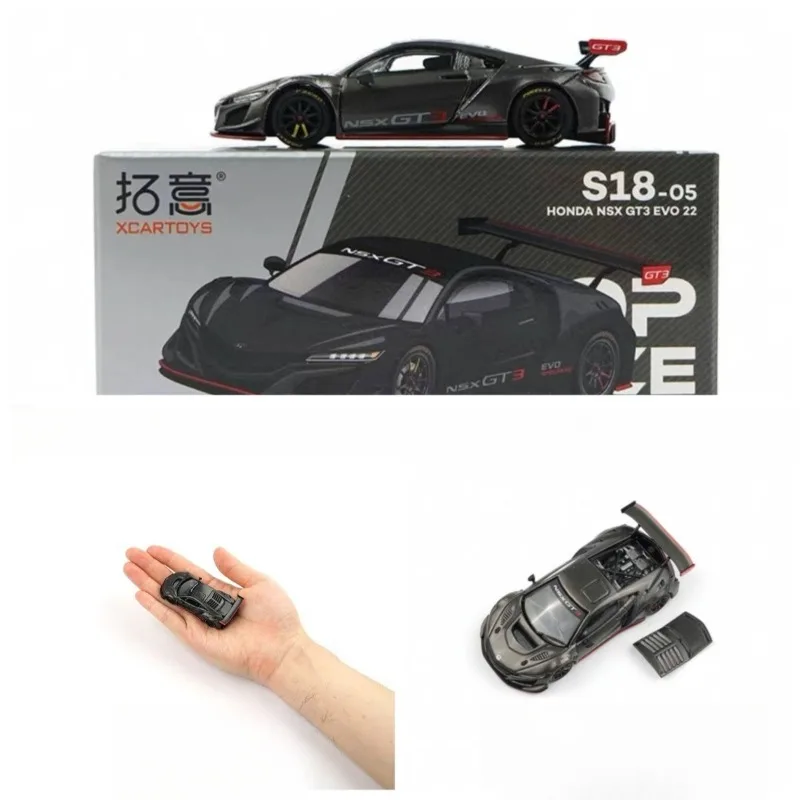 XCARTOYS POPRACE 1/64 S18-05 Honda NSX GT3 EVO alloy car model, black full carbon