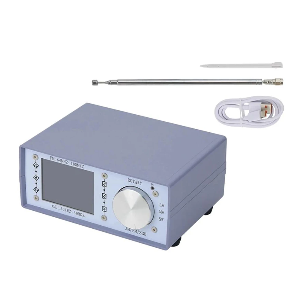 Simplified Operation SI4732 Full Band Radio Receiver Equipped with Responsive Touch Screen Interface for Effortless Use