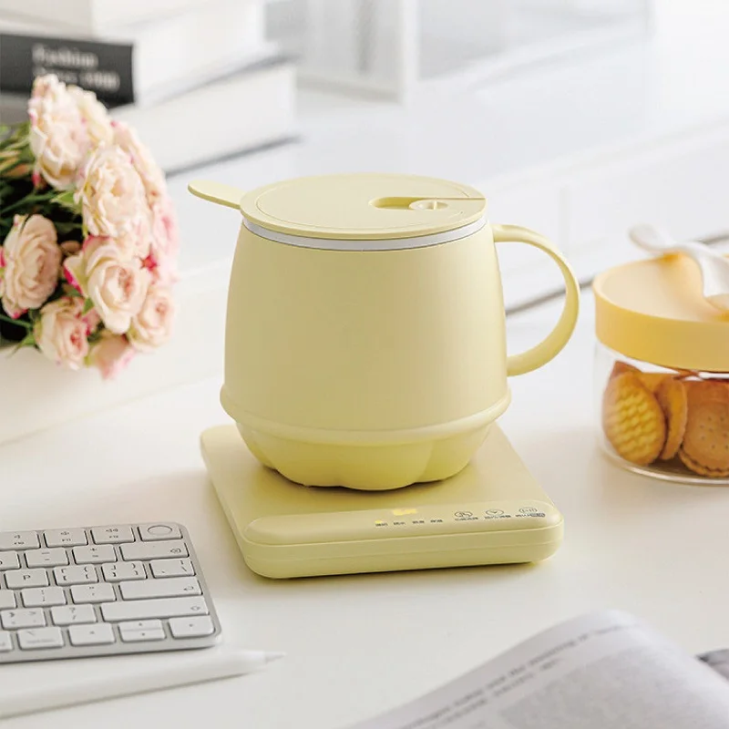 500ml Hot Milk Cup Dormitory Appointment Split Health Cup 300W Electric Heating Cup Multi-function Stewing Boiling Thermos Cup