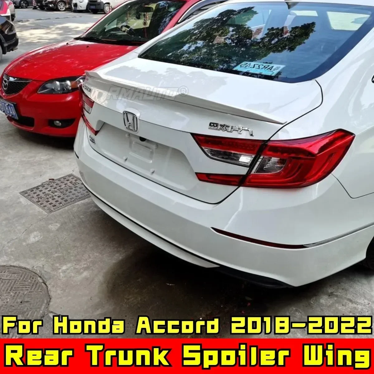 

Accord Car Rear Spoiler Carbon Fiber Look Sport Style Rear Wing Body Kit For Honda Accord 10th Gen 2018-2022 Car Accessories