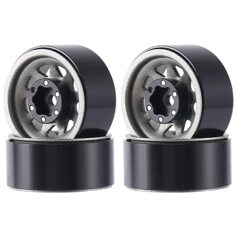 Jante de roue AINY-1 IN Beadlock, plat profond, décalage négatif, moyeu de 3.78Mm pour voiture sur chenilles axiale 1/18 1/24 RC SCX24 AX24 TRX4M FCX24