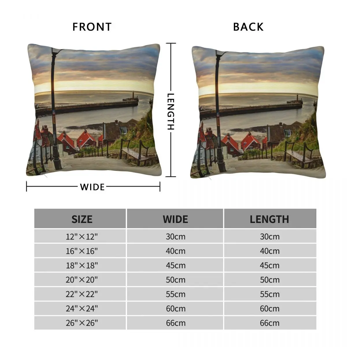 Whitby Sun Set Pillowcase Polyester Linen Velvet Creative Zip Decor Throw Pillow Case Home Cushion Cover