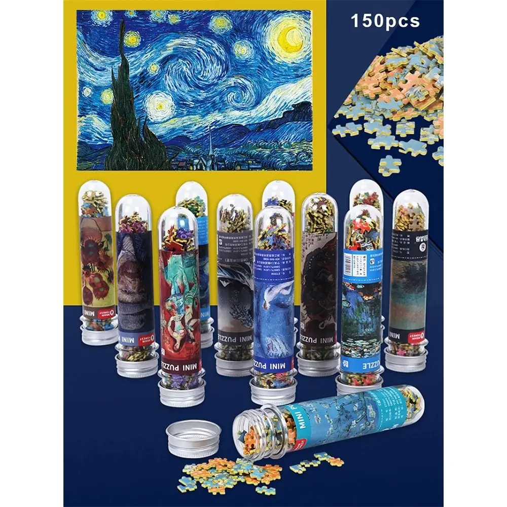 

150PCS/Set Creative Oil Painting Jigsaw Puzzles Mini Test Tube Puzzle Game Gifts Oil Painting Jigsaw Adult Children