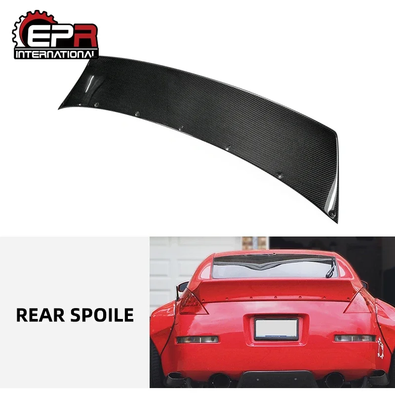 Car-styling For Nissan 350z Carbon Fiber RB Style Rear Boot Trunk Wing Auto Accessories Glossy Fibre Racing Spoiler Body Kit