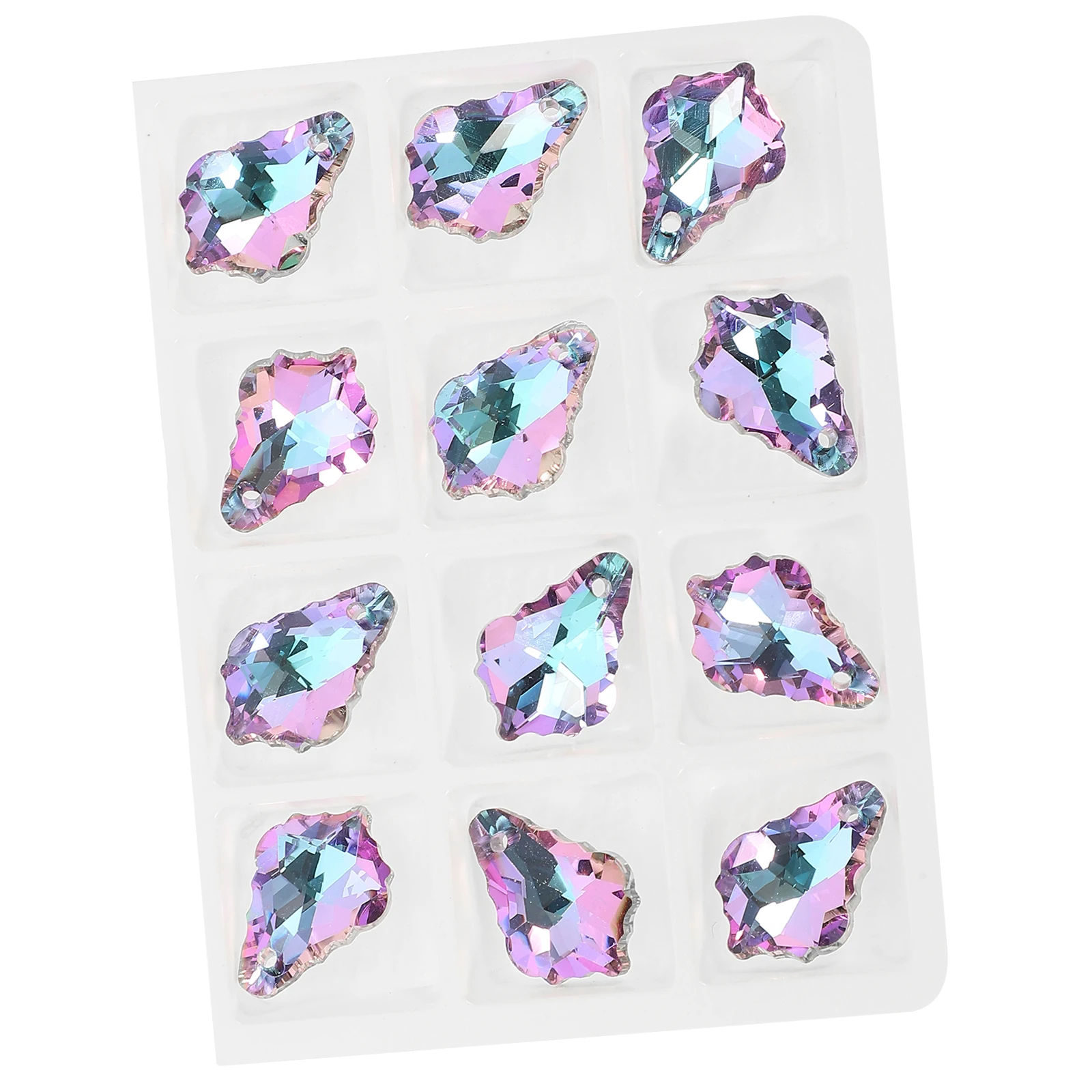 

12 Pcs Crystal Maple Leaf Pendant Charms Decorative Jewelry Making DIY Necklace Bracelet Earrings Keychain Accessories