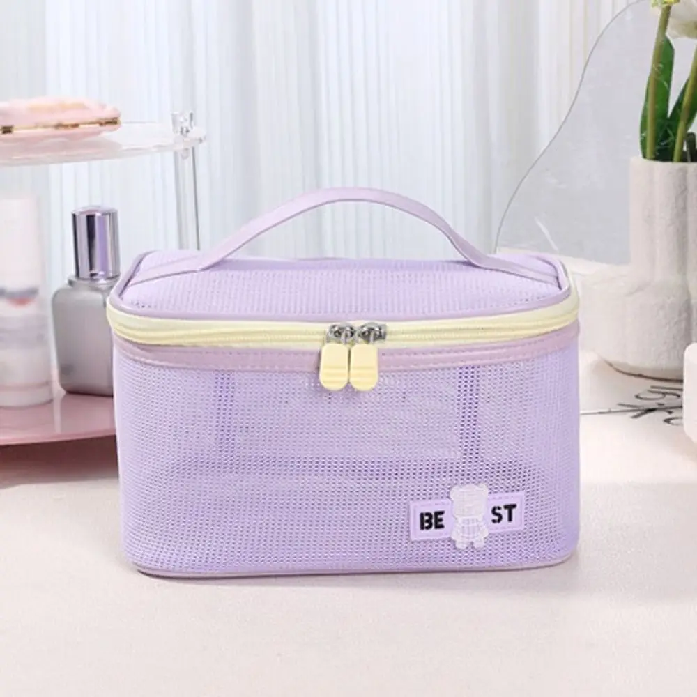 Portable Bathing Bag Mesh Shower Toiletry Pouch Travel Makeup Storage Holder Portable Bathing Bag Mesh Shower Bag