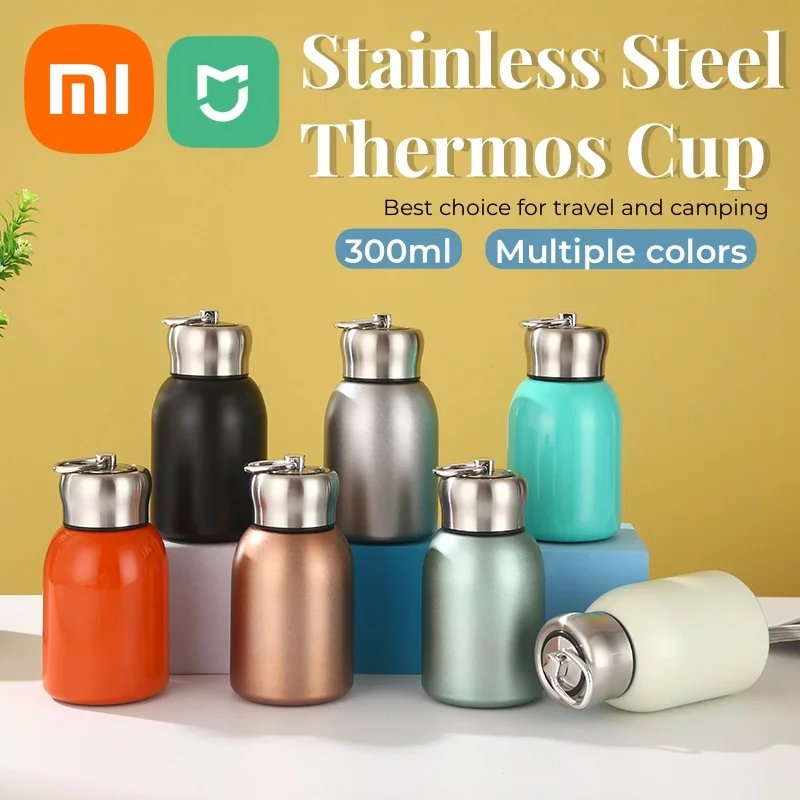 Xiaomi Stainless Steel Thermos Cup Portable Thermos Cup 300ml Tea Cup Water Bottle for Outdoor Camping Travel Gift Water Cup