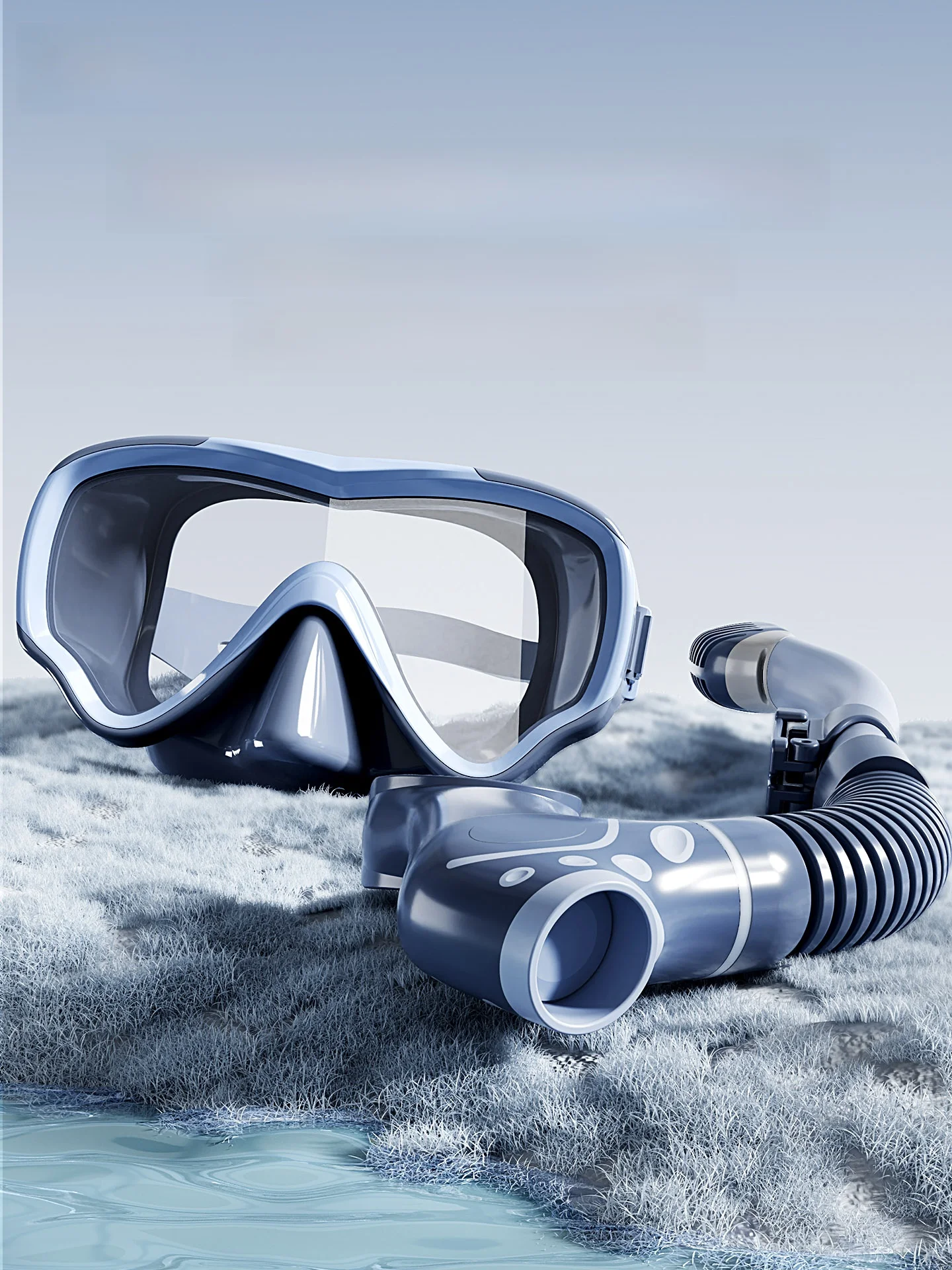 watertime-children's-snorkeling-mask-diving-goggles-free-underwater-breathing-device-full-set-equipment-swimming-underwater