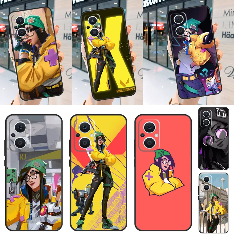 Valorant Killjoy Case For OPPO Reno 4Z 5Z 2Z 8T 3 7 Reno 8 4 5 6 Lite Find X2 X3 Lite Neo X5 X6 Pro Cover