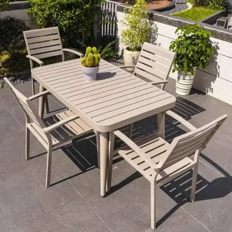 

Nordic Garden Courtyard Outdoor Tables Lounge Minimalist Luxury Outdoor Tables Backyard Garden Jardin Mobiliario Furniture
