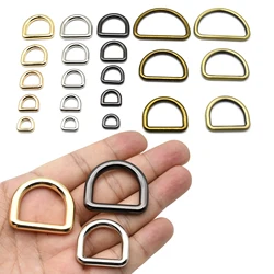 2 Pcs Metal D Ring Buckles Dee Ring Loops Mold Cast for Leather Craft Bag Strap Parts Webbing Belt Garment DIY Accessories